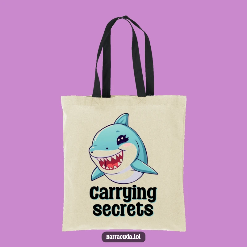 Funny Winking Barracuda Tote Bag - Chic & Hilarious Ocean Accessory!