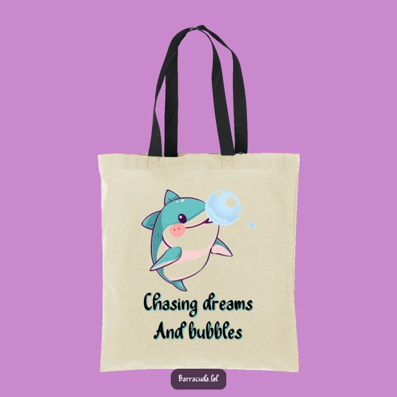 Funny Barracuda Bubble Tote Bag: Carry Your Laughs with This Whimsical Fish Accessory!