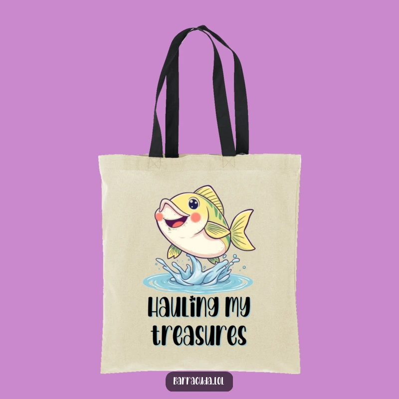 Funny Leaping Fish Tote Bag: Carry Your Energy with a Smile