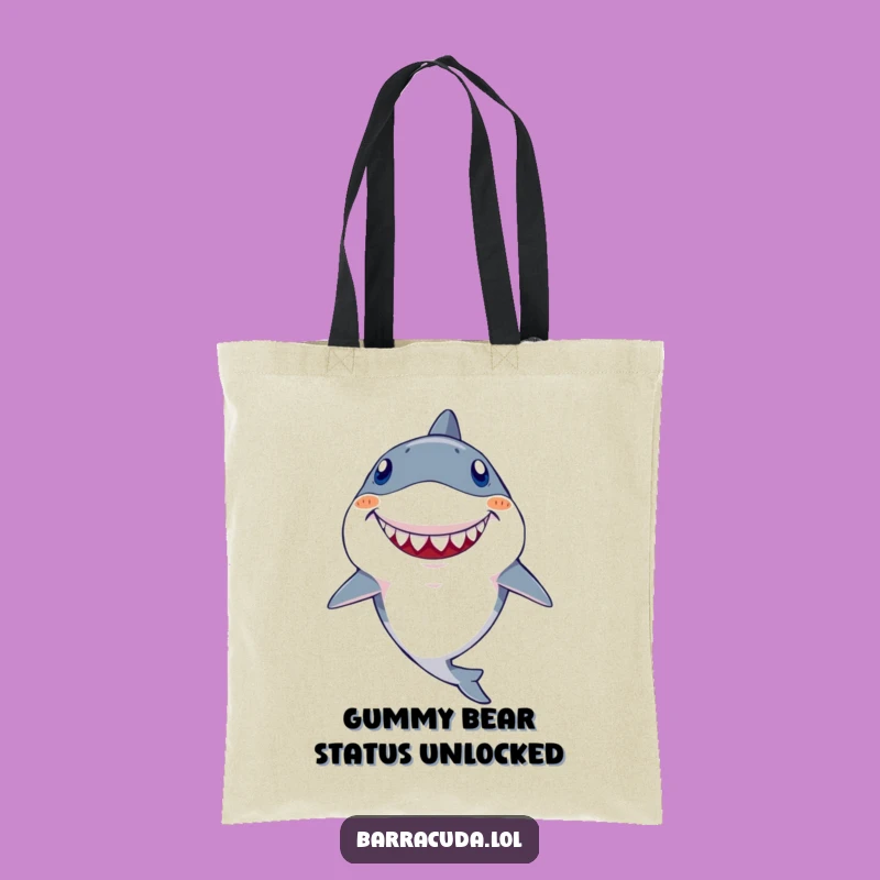 Funny Kawaii Barracuda Tote Bag: Goofy Tooth Grin Carry-All, Hilarious Accessory