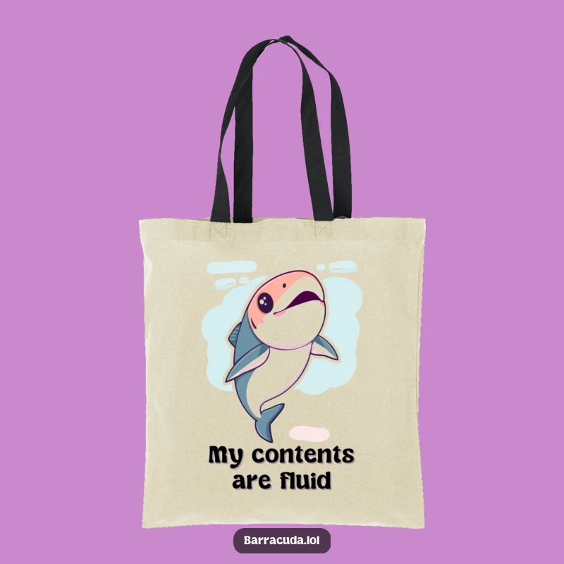 Funny Kawaii Barracuda Flip Tote Bag: Carry Fun, Perfect Gift